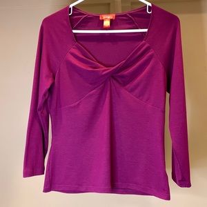 Latina Life Burgundy Top with 3/4 Sleeves